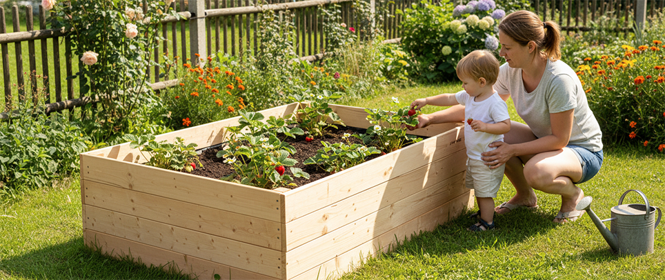 Houten tuinaccessoires en benodigdheden
